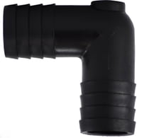 3/8 BLACK POLY HB UNION ELBOW