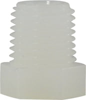 1/4 WHITE NYLON HEX HEAD PLUG