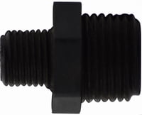 3/4 X 1/2 BLK POLY RED HEX NIPL