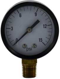 Standard Dry Gauge 2 Face 1/4 Mount