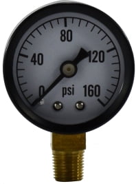 Dry Gauge 1-1/2 face 1/8 lower Mount