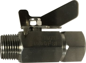 M X F 1,000# SS Mini Ball Valve