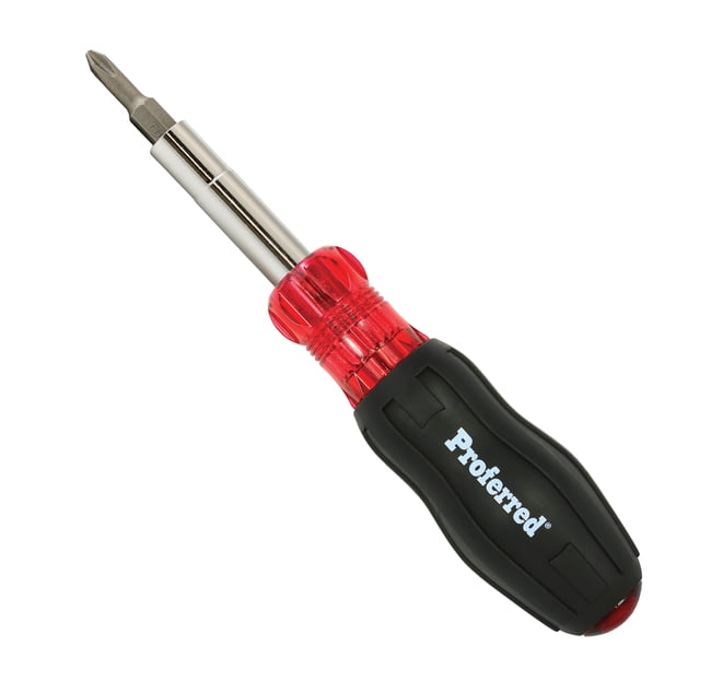 PROFERRED INTERCHANGEABLE BIT SCREWDRIVER SETS - ACETATE 9 PIECE IN 1