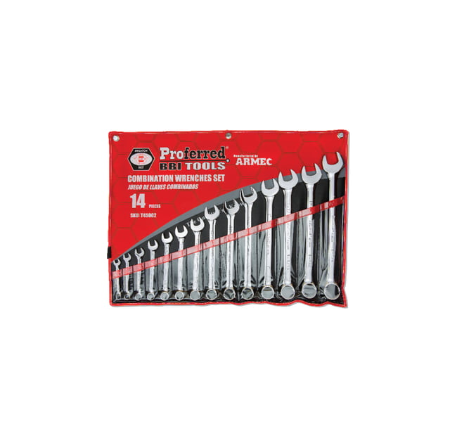 PROFERRED COMBINATION WRENCH SET - 14 piece (3/8" - 1 1/4")