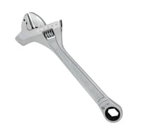 PROFERRED MINING ADJUSTABLE WRENCH W/ HAMMER, CHROME FINISH - 12",CHROME