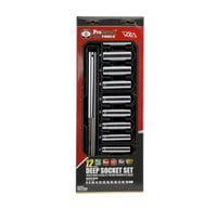 PROFERRED 3/8" DRIVE STANDARD METRIC SOCKET SET - 12 PIECE 12 POINT DEEP Metric