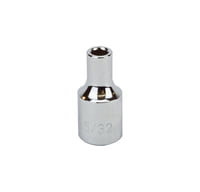 1/4" DRIVE SAE 6 POINT STANDARD CHROME SOCKET - 9/32" STANDARD 6 Point