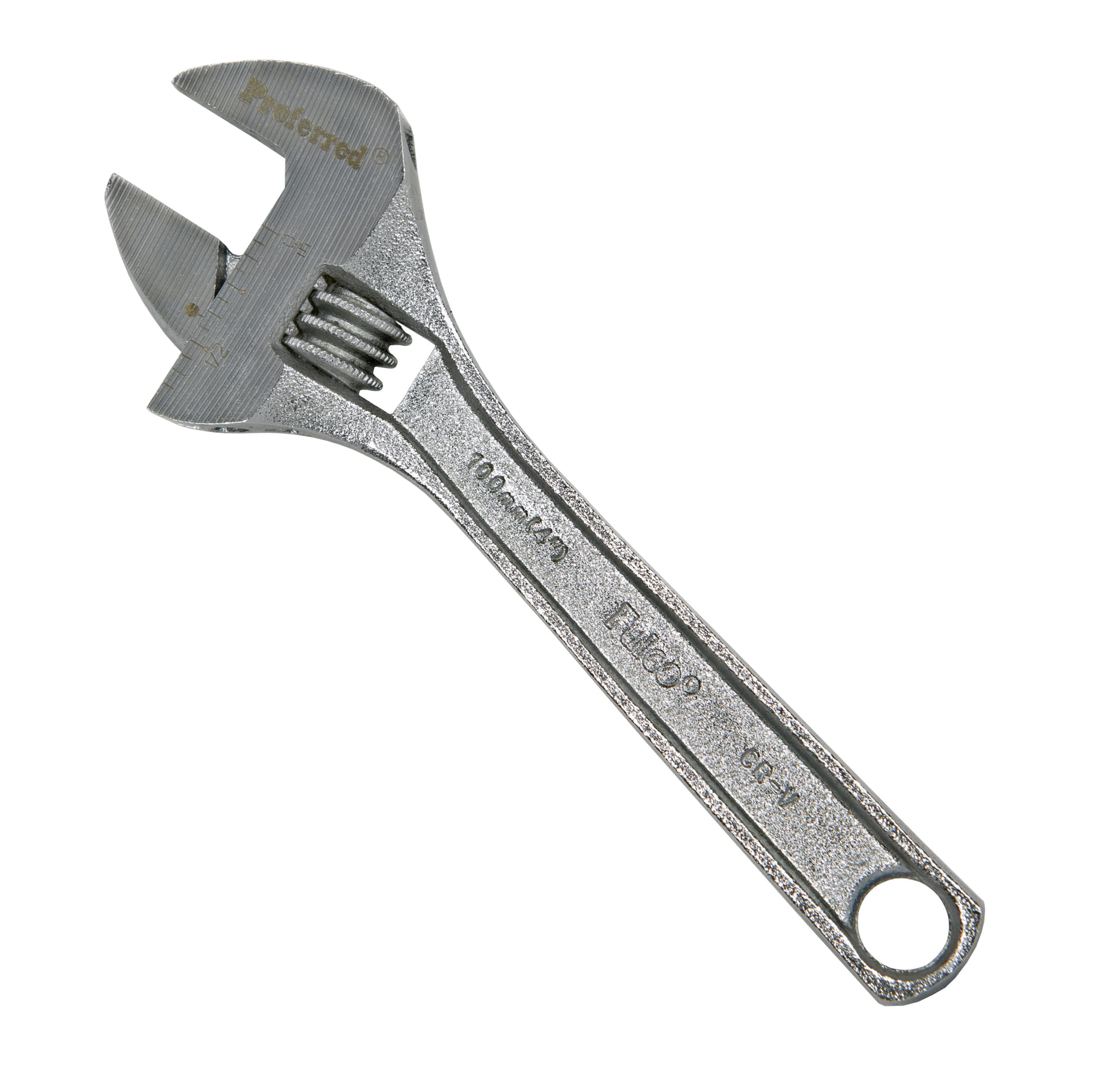 PROFERRED STANDARD ADJUSTABLE WRENCH, CHROME FINISH 8",CHROME