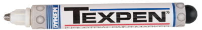 TEXPEN® Industrial Paint Marker, White, Medium, Steel Medium Tip