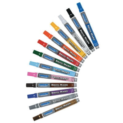 BRITE-MARK® Medium Paint Marker, Blue, Medium, Bullet, Acrylic