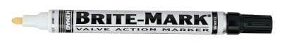 BRITE-MARK® Medium Paint Marker, White, Medium, Bullet, Acrylic