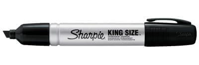 King Size Permanent Markers, Black, Chisel