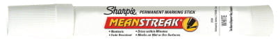 Mean Streak Permenant Marking Stick, White, Extra Bold Tip, Bullet