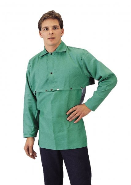 Green Flame Retardant Cotton Cape Sleeves, 9 Oz.