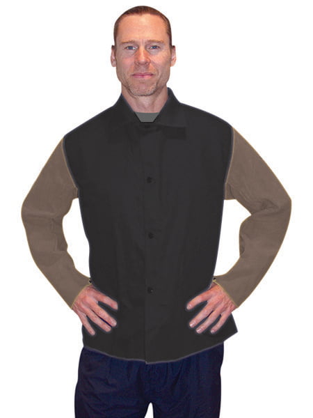 Black Flame Resistant Jacket with DualTec FR Sleeves 30" length