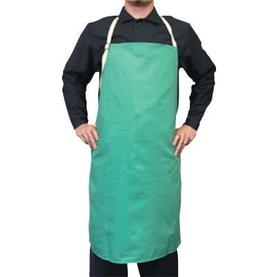 Cotton Sateen Bib Apron, 24 in x 42 in, Visual Green