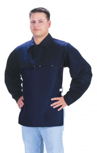 Blue Flame Retardant Cotton Cape Sleeves, 9 Oz.