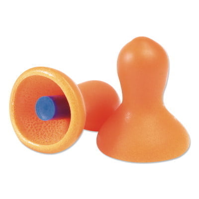 Multiple-Use Earplugs, Vinyl, Orange, Uncorded, Bulk - 200 PAIRS