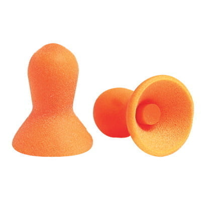 Quiet Reusable Earplugs, Foam, Orange, Corded, Impact Case - 50 Pairs