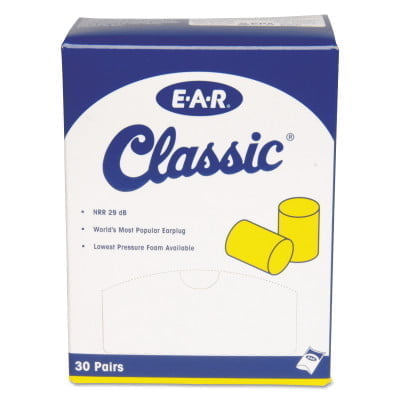 E-A-R Classic Foam Earplugs, Uncorded, Pillow Pack - QTY 30