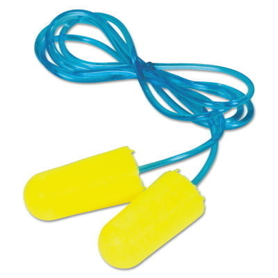 E-A-Rsoft Earplugs, Polyurethane, Yellow, Corded - 2000 PAIRS