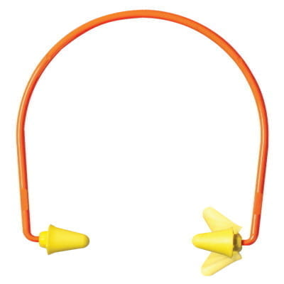 E-A-Rflex 28 Semi-aural Hearing Protectors, ABS, Polyurethane, Yellow, Banded - 10 PAIRS