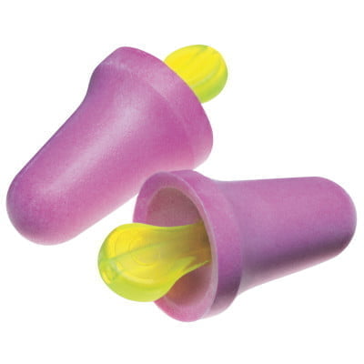 No-Touch Foam Plugs, Polyurethane, Purple, Uncorded, 100 Pairs