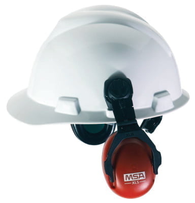 Sound Control Cap Earmuffs, 22 dB NRR, Red, Cap-Mounted