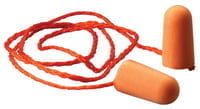 Foam Earplugs, Foam, Bright Orange, Corded Tapered - 100 Pairs