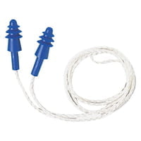 AirSoft Reusable Earplugs, TPE, White Nylon Cord - 50 Pairs