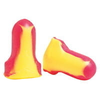 Laser Lite Disposable Earplugs, Foam, Magenta/Yellow, Uncorded, Poly Bag - 200 Pairs