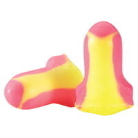 Laser Lite Disposable Earplugs, Foam, Magenta/Yellow, Uncorded, Paper Bag - 100 PAIRS