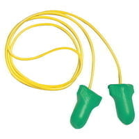 Max Lite Disposable Earplugs, Foam, Green, Corded - 100 Pairs