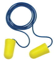 E-A-R TaperFit 2 Foam Earplugs, Polyurethane, Yellow, Corded, Regular - 200 Pairs