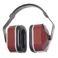 E-A-R Muffs, 25 dB NRR, Maroon, Wear Over Head, Behind Neck, Under Chin