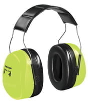 Optime 105 Earmuffs, 30 dB NRR, Hi-Viz Green, Over the Head