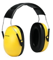 Optime 98 Earmuffs, 25 dB NRR, Yellow, Over the Head