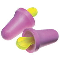 No-Touch Foam Plugs, Polyurethane, Purple, Uncorded, 100 Pairs