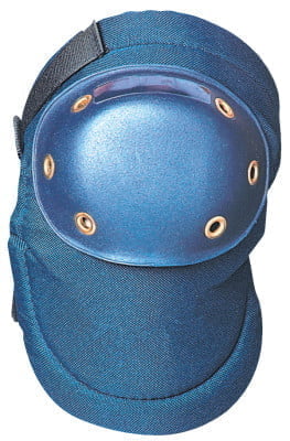 Value Contoured PE Small Hard Cap Knee Pads, Adjustable Hook and Loop, Blue