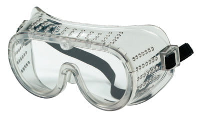 Protective Goggles, Clear/Clear, PVC, Antifog, Chemical Resistant, Indirect Vent