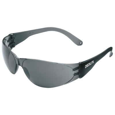 Checklite Safety Glasses, Gray Lens, Scratch-Resistant, Smoke Frame