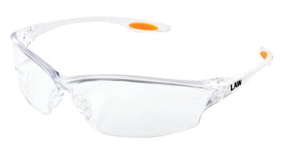 LAW Protective Eyewear, Clear Lens, Duramass Scratch-Resistant, Clear Frame