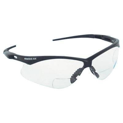 V60 Nemesis RX Safety Eyewear, +1.5 Diopter Polycarb Anti-Scratch Lenses, Black