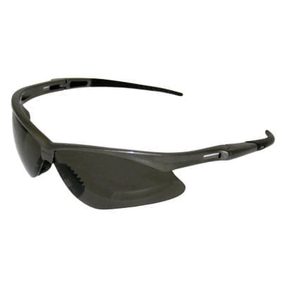 V30 Nemesis Safety Glasses, Smoke, Polycarbonate, Anti-Scratch, Gunmetal, Nylon