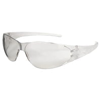 Checkmate Safety Glasses, Clear Lens, Polycarbonate, Anti-Fog, Clear Frame