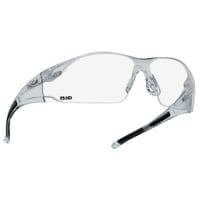 Rush Series Safety Glasses, HD Lens, Anti-Scratch, Hydrophobic, Clear Frame, TPR