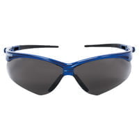 V30 Nemesis Safety Glasses, Smoke, Polycarbonate, Anti-Fog, Metalic Blue