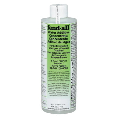 Water Additive, 8 oz, Use w/ Porta Stream I, II and III Emrgncy Eyewash Stations - 4 Bottles