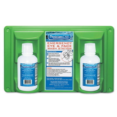 Eye Skin Flush Emergency Station/Replacement Twin Bottles, 16 oz