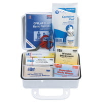 10 Person ANSI Plus First Aid Kits, Weatherproof Plastic, Wall Mount